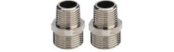Draadverloopnippel, messing, 3/4" x 1/2" MM, Viega Profipress Koper 1022.6