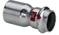 Persverloopstuk, staal, 18x15mm MF, verwarming, Viega Prestabo 1115.1