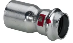 Persverloopstuk, staal, 28x22mm MF, verwarming, Viega Prestabo 1115.1
