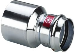 Persverloopmof, staal, 64x54mm FF, verwarming, Viega Prestabo 1151.1XL