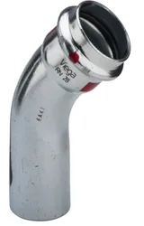 Courbe à sertir MF 45°, acier, 35mm MF, chauffage, Viega Prestabo 1126.1