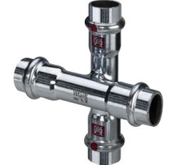kruisstuk Viega Prestabo staal 22mm MM verwarming