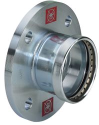 Persflensovergang, staal, DN100 x 108mm, verwarming, PN6, Viega Prestabo 1159.1XL