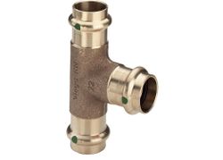 Persverloop-T, brons, 54x42x42mm FFF, (drink)water, Viega Sanpress 2218