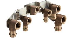 Aansluitset ketel voor CV-water en gas, Viega Profipress Koper 2229, met vul- en aftapkraan