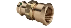 Pers-3-delige koppeling, brons, 28 x 1", F, (drink)water, Viega Profipress Koper 2262