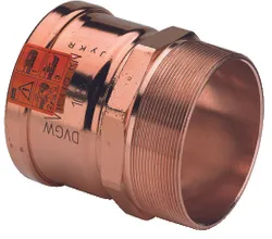 Pièce de transition à sertir, cuivre, 108mm x 4" M, Viega Profipress Koper 2411XL