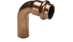 Persinsteekbocht 90°, koper, 22mm MF, (drink)water, Viega Profipress Koper 2416.1