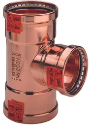 Té à sertir cuivre, 64mm, FFF, eau potable, Viega Profipress Koper 2418XL