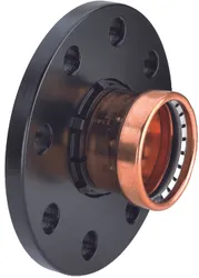 Raccord à bride à sertir, cuivre, DN65 x 64mm, eau potable, PN10/16, Viega Profipress Koper 2459.5XL