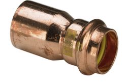 Persverloopstuk, koper, 28x22mm MF, gas, Viega Profipress G Koper 2615.1