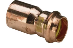 Persverloopstuk, koper, 35x22mm MF, gas, Viega Profipress G Koper 2615.1
