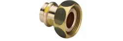 Persaansluitkoppeling, brons, 22mm x 1.3/8" FF, gas, Viega Profipress G Koper 2661