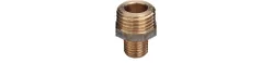 Draadovergangsstuk, brons, vlakke rand, 1/2" M  x  3/4" M, Viega 3247
