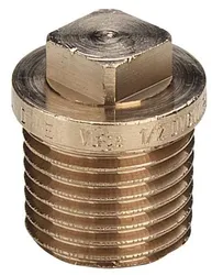 Draadstop, brons, met buitenrand, 1/2" M, Viega 3290