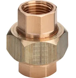 Draad-3-delige koppeling FF, brons, vlakdichtend, 1", Viega 3330