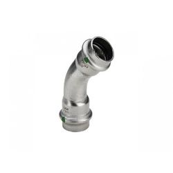 Courbe à sertir 45°, inox, 42mm FF, eau potable, Viega Sanpress Inox 2326