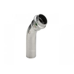 Persinsteekbocht 45°, inox, 15mm MF, (drink)water, Viega Sanpress Inox 2326.1
