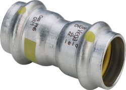 Manchon à sertir inox, 15mm, FF, gaz, Viega Sanpress Inox G 0215