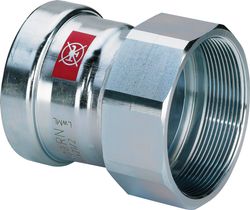 Pièce de transition à sertir, acier, 108mm x 4" F, Viega Prestabo XL 1112XL
