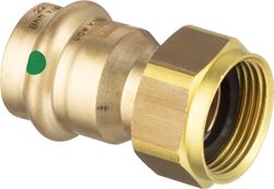 Brons pers 2del kop 22 X 1/2 F WATER Viega Profipress 2263