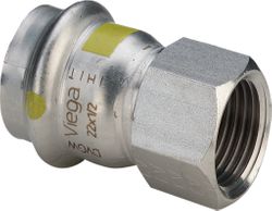 Persovergangsstuk, inox, 35mm x 5/4" M, Viega Sanpress Inox G 0212