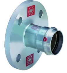 Raccord à bride à sertir, acier, DN50 x 54mm, chauffage, PN10/16, Viega Prestabo 1159