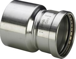 Persverloopmof, inox, 54x108mm FF, (drink)water, Viega Sanpress Inox 2315.1XL