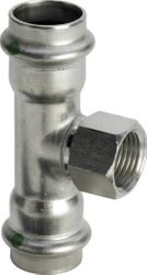 Té de transition à sertir, inox, 28 x 1" x 28 F, eau potable, Viega Sanpress Inox 2317.2