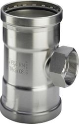 Persovergangs-T-stuk, inox, 64 x 2" x 64 F, (drink)water, Viega Sanpress Inox 2317.2XL