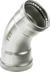 Courbe à sertir 45°, inox, 76.1mm FF, eau potable, Viega Sanpress Inox 2316XL