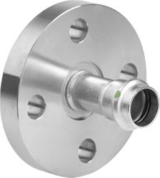 Persflensovergang, inox, DN32 x 35mm, (drink)water, PN10/16, Viega Sanpress Inox 2359