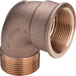 knie 90 brons 3/8 MF viega model 3092