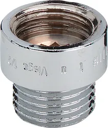 Draadverlengstuk, brons verchroomd, 1/2" x 10mm, Viega 3526