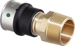 Persovergangsstuk, brons, 40/3.5mm x 5/4" M, Viega Smartpress 6711