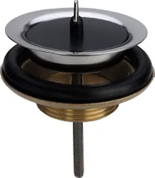 afvoerplug spec. 1 1/2 x 80 messing/blank model 7122 viega