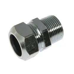 Knelovergangsstuk, messing, 15mm  x 3/4" M, verwarming, VSH VSH Klem 106