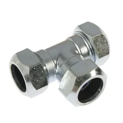 Té réduction à compression, laiton, 15x22x15mm FFF, chauffage, VSH VSH Klem 109V