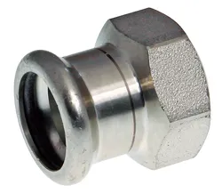 Pièce de transition à sertir, inox, 18mm x 1/2" F, VSH XPress RVS 304