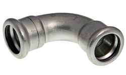 Courbe à sertir 90°, inox, 15mm FF, chauffage, VSH XPress RVS 304