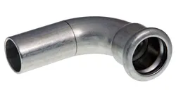 Persinsteekbocht 90°, inox, 28mm MF, verwarming, VSH XPress RVS 304