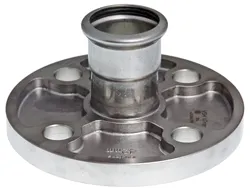Persflensovergang, inox, DN50 x 54mm, verwarming, PN10/16, VSH XPress RVS 304