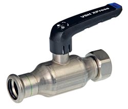 Kogelkraan recht met volle doorlaat, 42mm x 1.3/4 (7/4)" pers-F, PN16, VSH XPress Fullflow XPR21400