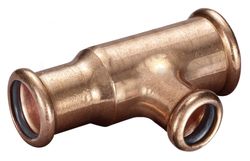 Persverloop-T, koper, 28x15x22mm FFF, (drink)water, VSH XPress