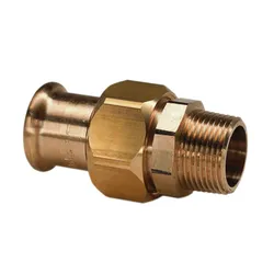 Raccord 3 pièces à sertir, bronze, 18 x 1/2", M, eau potable, VSH XPress Koper 6331G