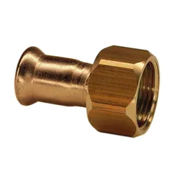 Raccord 2 pièces à sertir, cuivre, 15mm x 3/4" FF, eau potable, VSH XPress Koper 6359