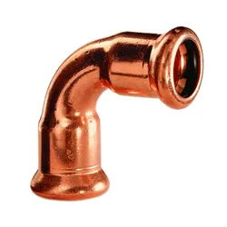 Persbocht 90°, koper, 22mm FF, (drink)water, VSH XPress Koper 7002A
