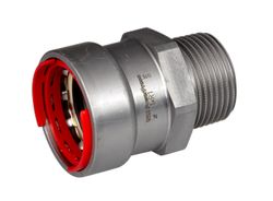 Persovergangsstuk, staal, 1/2" x 1/2" M, VSH PowerPress C9405