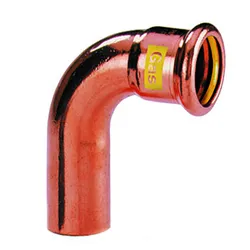 Courbe à sertir MF 90°, cuivre, 15mm MF, gaz, VSH XPress Koper Gas G7001A