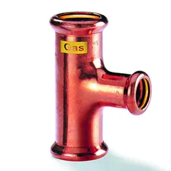 Persverloop-T, koper, 18x15x18mm FFF, gas, VSH XPress Koper Gas G7130